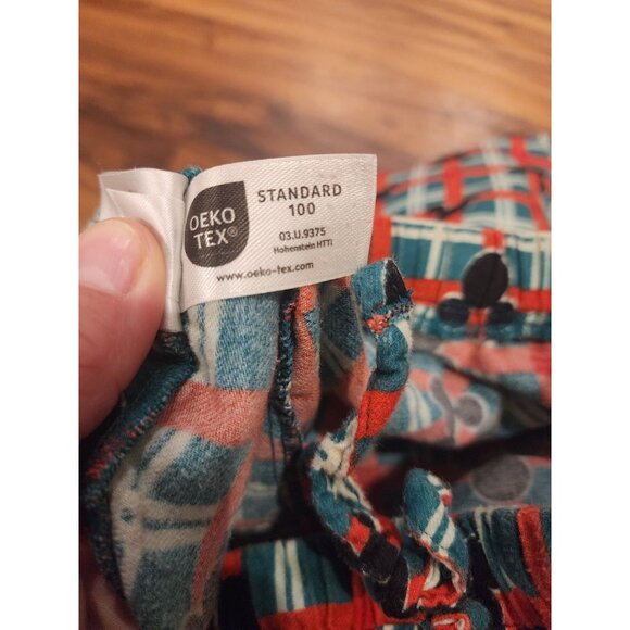 Hanna Andersson + Disney Santa Mickey Mouse Pajamas Mens L Long John Flannel - Picture 15 of 15